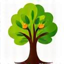 Icona di un albero con frutta, simbolo di prodotti a chilometro zero